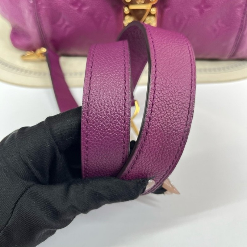 LV路易威登 metis hobo紫色全皮壓紋泫雅同款托特包手提包單肩斜挎包 容量超級大 日常背超級吸睛-23