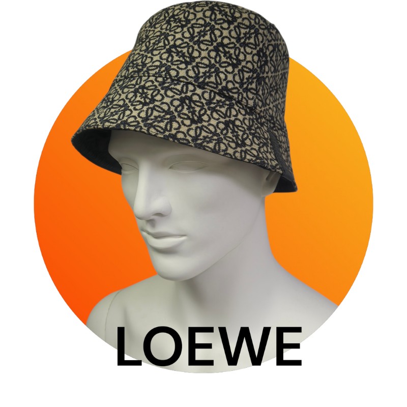 【🐴馬上下單最優惠】🧧限時降價至2/11（原$11800）【8成新】㊣✨ LOEWE ✨羅威 海軍色 雙面 皮標 漁夫帽 水桶帽 帽子 遮陽帽/二手精品/配件🌳二手樹屋🌳-0