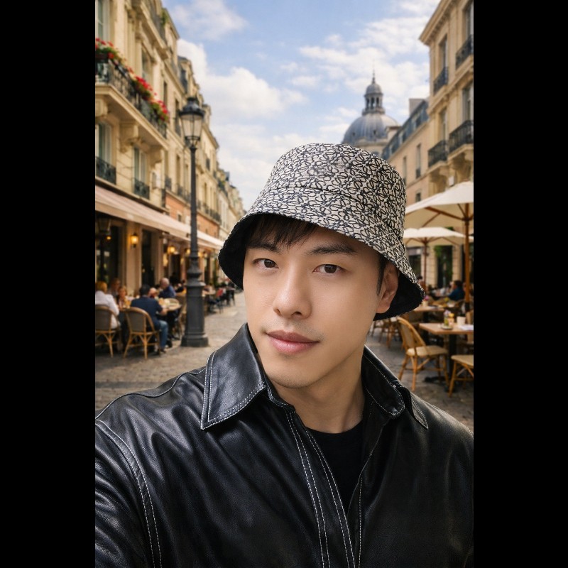 【🐴馬上下單最優惠】🧧限時降價至2/11（原$11800）【8成新】㊣✨ LOEWE ✨羅威 海軍色 雙面 皮標 漁夫帽 水桶帽 帽子 遮陽帽/二手精品/配件🌳二手樹屋🌳-21