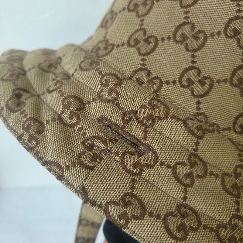 【🐴馬上下單最優惠】🧧限時降價至2/11(原$14800)【9成新】㊣✨Gucci✨古馳(附盒/防塵袋)gg 帆布 雙面 雙條帶 漁夫帽 帽子 遮陽帽/二手精品/配件🌳二手樹屋🌳-8