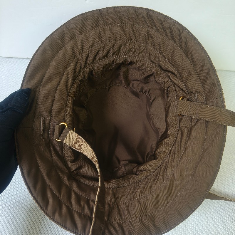 【🐴馬上下單最優惠】🧧限時降價至2/11(原$14800)【9成新】㊣✨Gucci✨古馳(附盒/防塵袋)gg 帆布 雙面 雙條帶 漁夫帽 帽子 遮陽帽/二手精品/配件🌳二手樹屋🌳-10