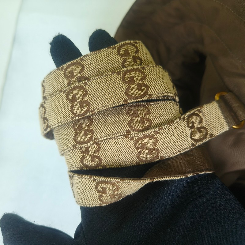 【🐴馬上下單最優惠】🧧限時降價至2/11(原$14800)【9成新】㊣✨Gucci✨古馳(附盒/防塵袋)gg 帆布 雙面 雙條帶 漁夫帽 帽子 遮陽帽/二手精品/配件🌳二手樹屋🌳-13