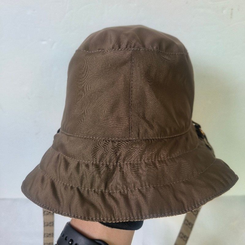 【🐴馬上下單最優惠】🧧限時降價至2/11(原$14800)【9成新】㊣✨Gucci✨古馳(附盒/防塵袋)gg 帆布 雙面 雙條帶 漁夫帽 帽子 遮陽帽/二手精品/配件🌳二手樹屋🌳-16