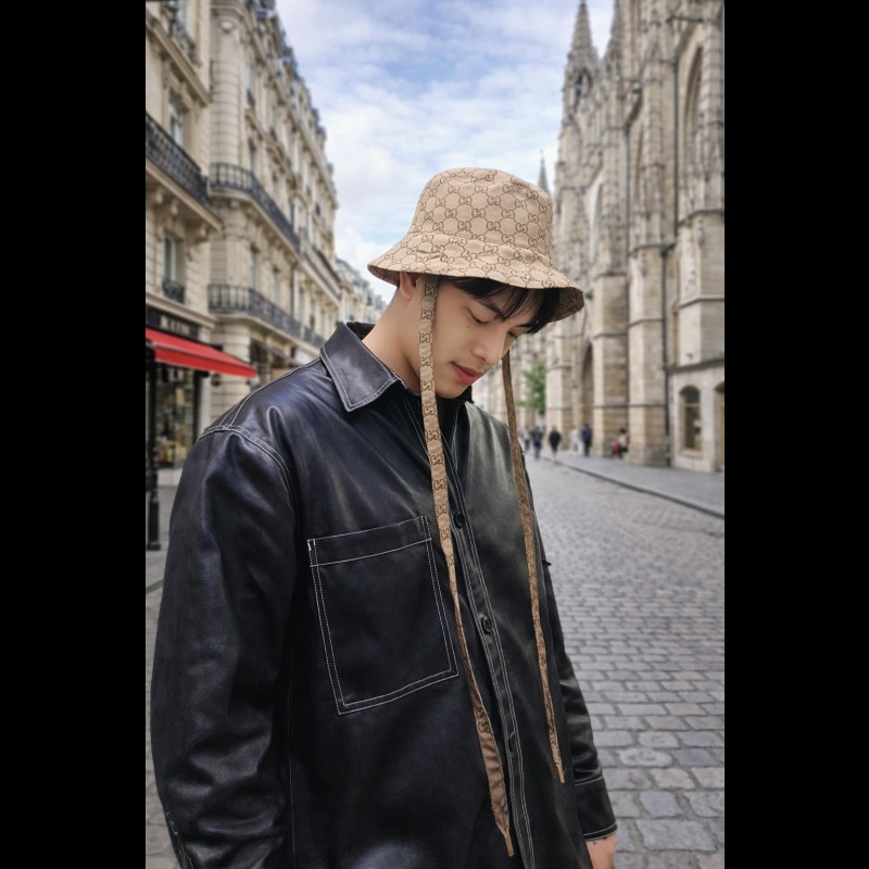 【🐴馬上下單最優惠】🧧限時降價至2/11(原$14800)【9成新】㊣✨Gucci✨古馳(附盒/防塵袋)gg 帆布 雙面 雙條帶 漁夫帽 帽子 遮陽帽/二手精品/配件🌳二手樹屋🌳-25