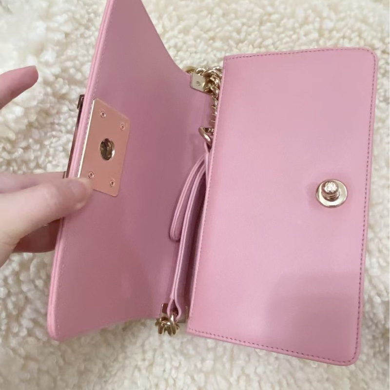 Chanel粉金蛇皮Leboy小號-3