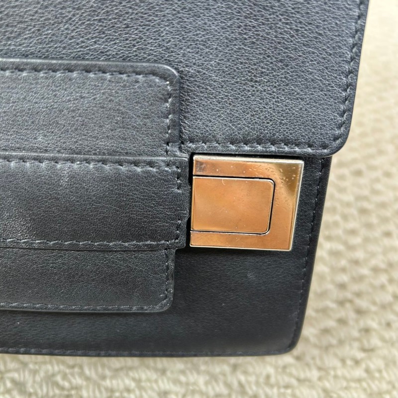 德爾沃黑白拼色鏈條包  可單肩背可斜挎 多種背法 容量日常 優雅與休閒結合-19