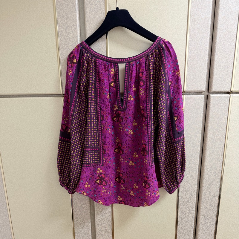 Rebecca Taylor正品絲質長袖上衣 S-L可穿 95成新-1