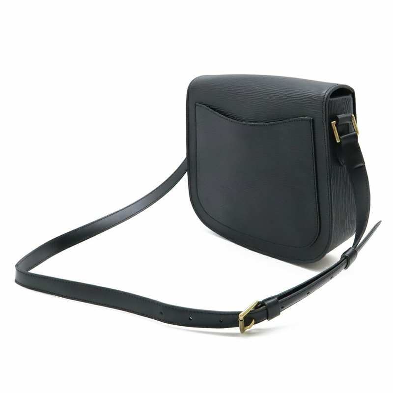 路易威登 Epi Saint-Cloud 單肩背包 Pochette 皮革 Noir 黑色 M52192-2