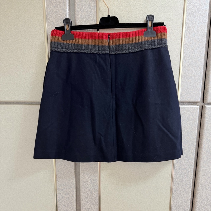 全新Athe Vanessa Bruno正品深藍色短裙 38號-1