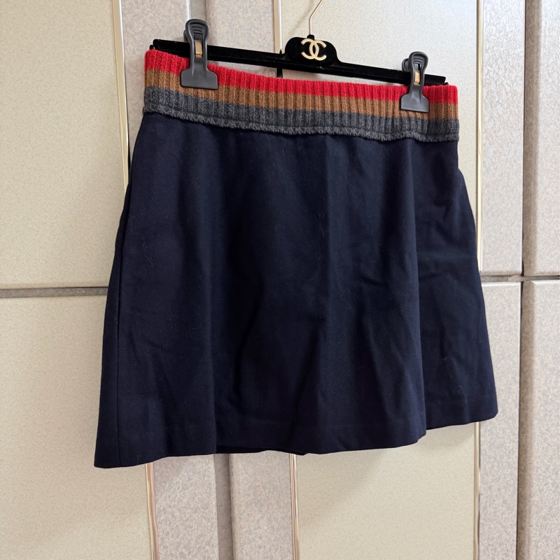 全新Athe Vanessa Bruno正品深藍色短裙 38號-6