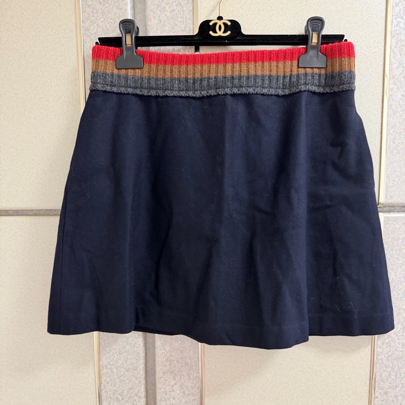 全新Athe Vanessa Bruno正品深藍色短裙 38號-7