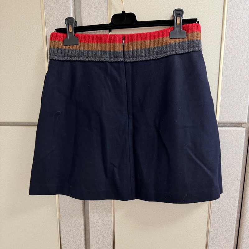 全新Athe Vanessa Bruno正品深藍色短裙 38號-8