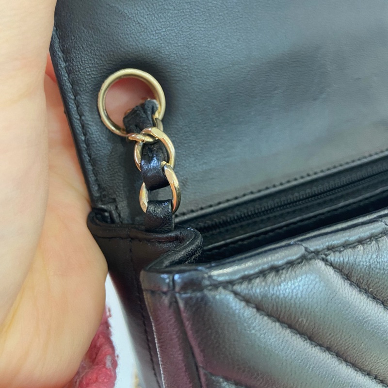 CHANEL MINI SQUARE 17cm 黑金-13