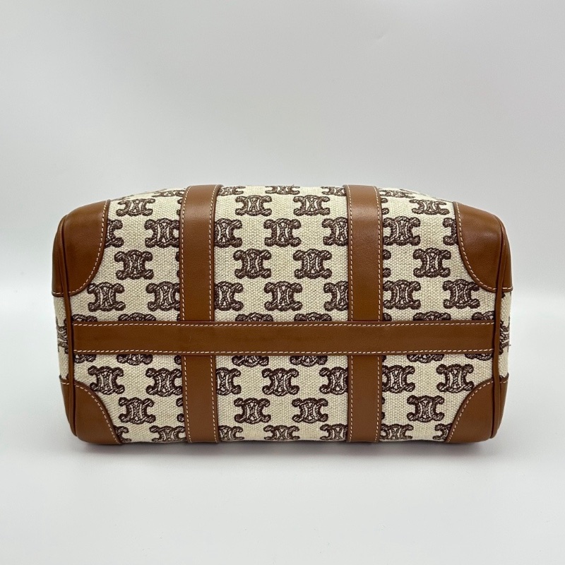 CELINE 老花刺繡波士頓手提肩背包26*16*14 98新配件鎖鑰匙塵袋-4