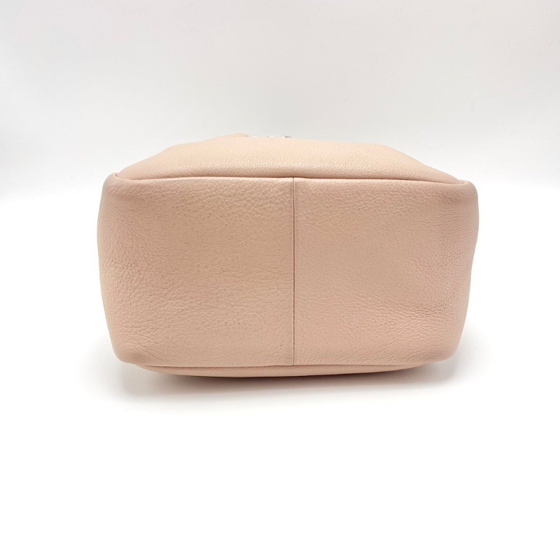 PRADA裸粉色小牛皮 磁吸扣菜籃子水桶包 19*15*10 98新配件塵袋-3