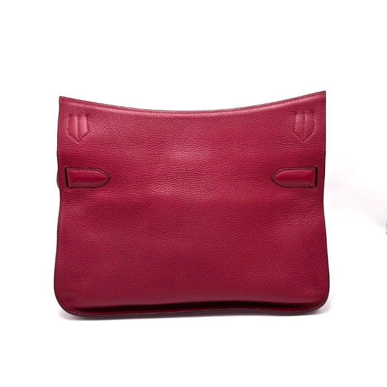 HERMES 石榴紅銀扣吉普賽34斜背包34*28*15 98新配件塵袋-6