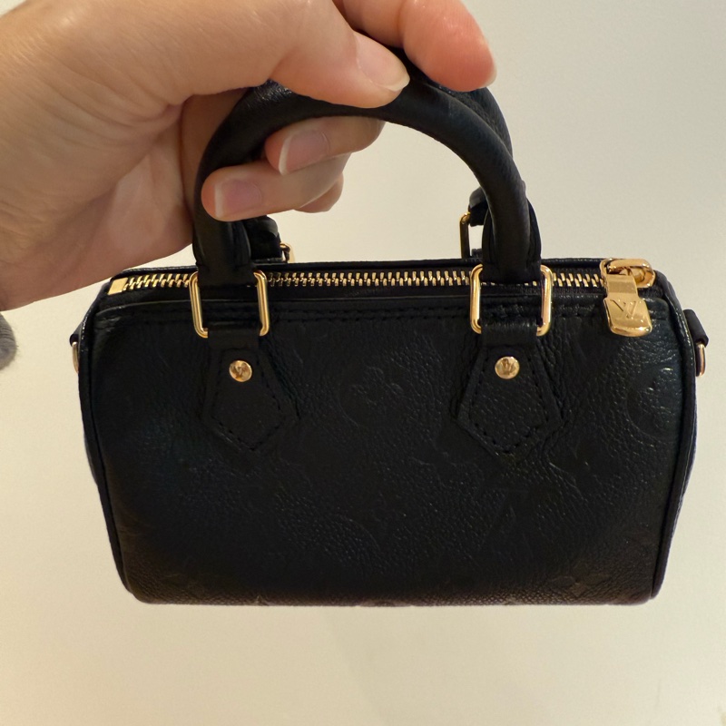 LV Nano Speedy Monogram Empreinte 皮革 黑色-6