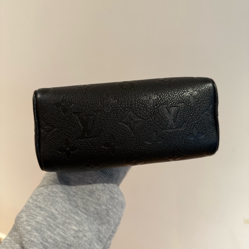 LV Nano Speedy Monogram Empreinte 皮革 黑色-7