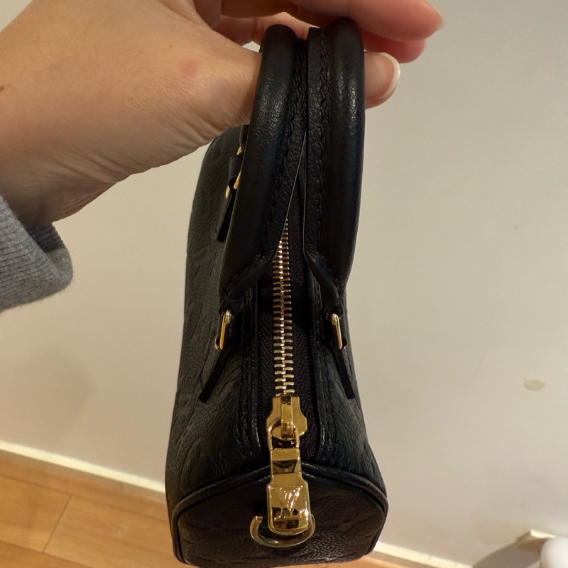 LV Nano Speedy Monogram Empreinte 皮革 黑色-9