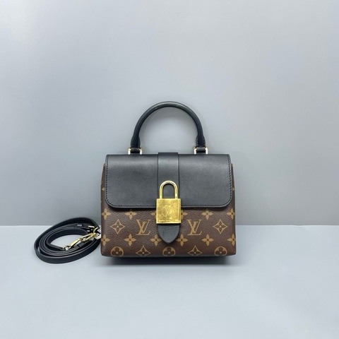 97新LV路易威登locky bb鎖頭包黑色芯片/21*16*7cm/