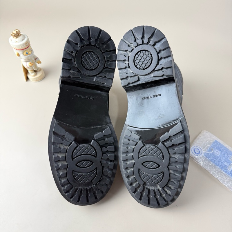 CHANEL香奈兒 黑金字母綁帶短靴 36.5碼-11