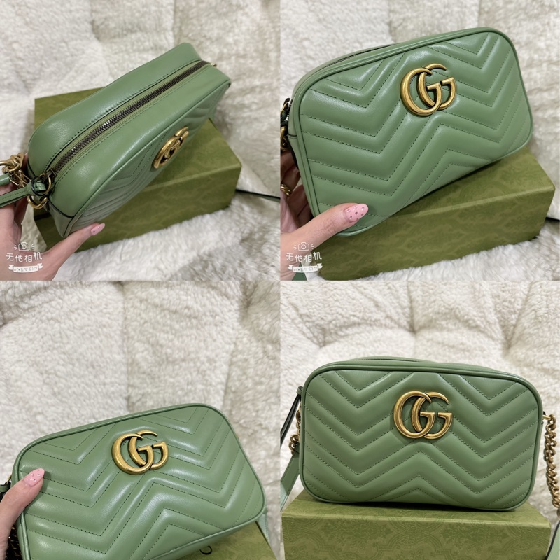 Gucci 牛油果🥑色馬蒙相機包（中號全配）-1