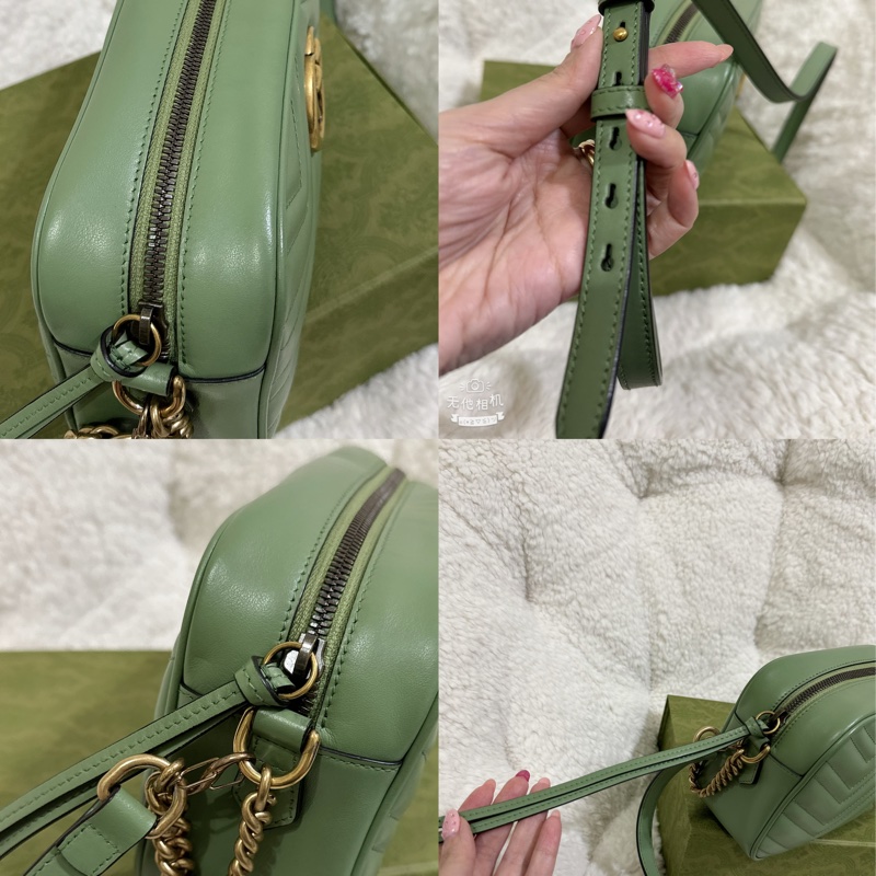 Gucci 牛油果🥑色馬蒙相機包（中號全配）-6