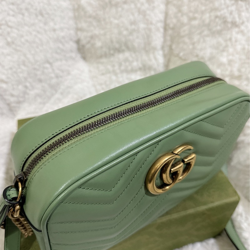 Gucci 牛油果🥑色馬蒙相機包（中號全配）-21