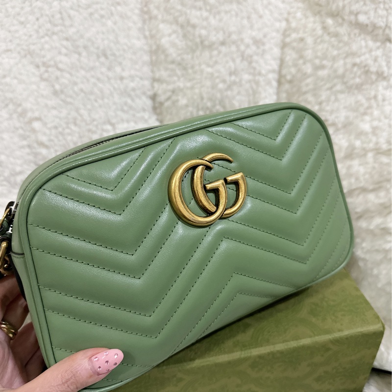 Gucci 牛油果🥑色馬蒙相機包（中號全配）-26