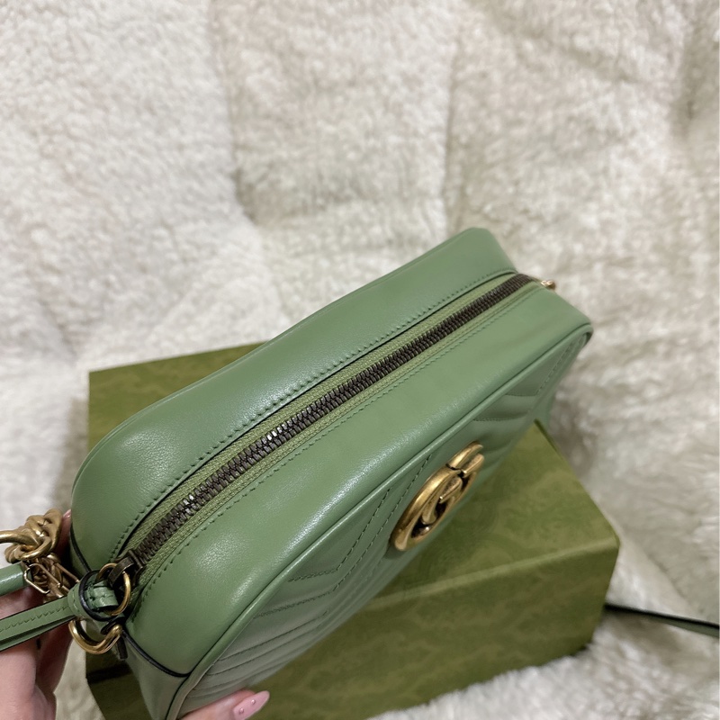 Gucci 牛油果🥑色馬蒙相機包（中號全配）-27