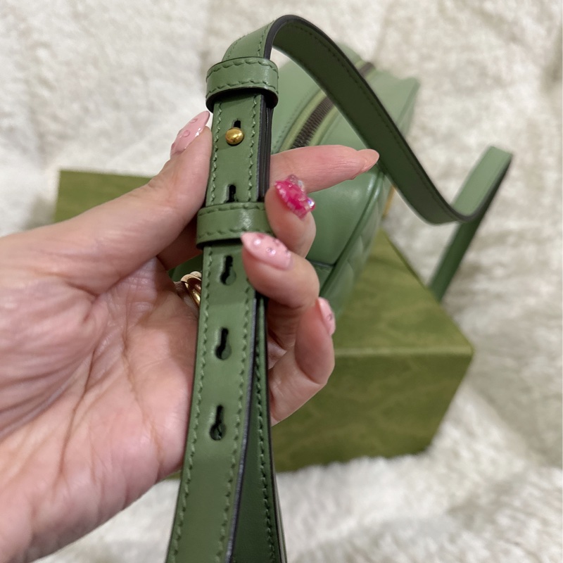 Gucci 牛油果🥑色馬蒙相機包（中號全配）-30