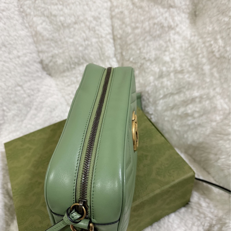 Gucci 牛油果🥑色馬蒙相機包（中號全配）-31