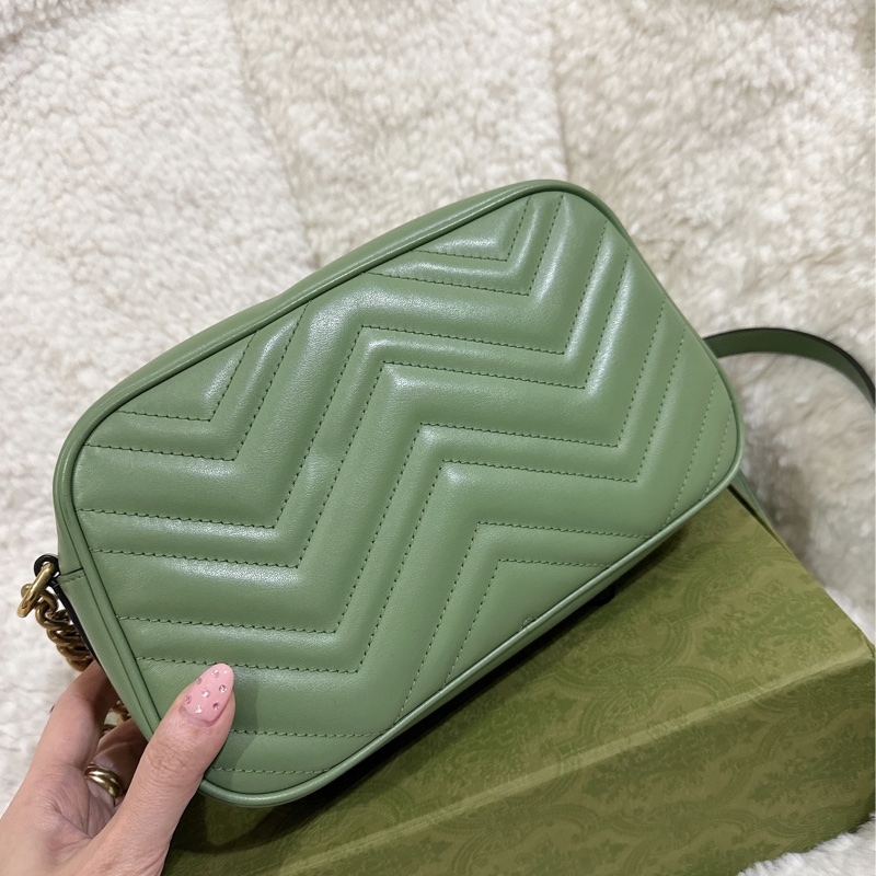 Gucci 牛油果🥑色馬蒙相機包（中號全配）-35