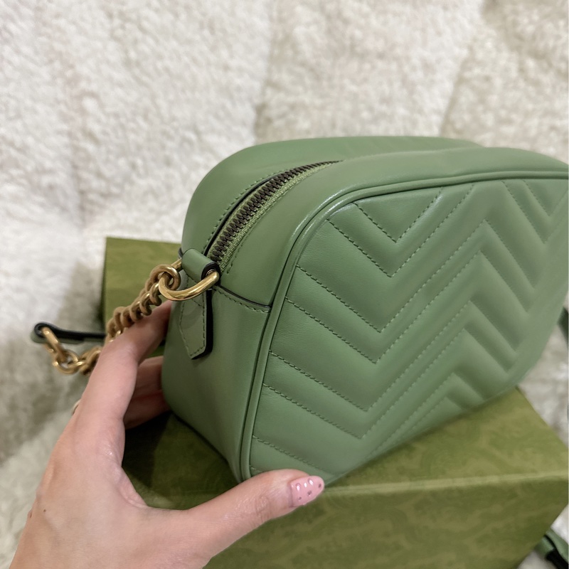 Gucci 牛油果🥑色馬蒙相機包（中號全配）-37