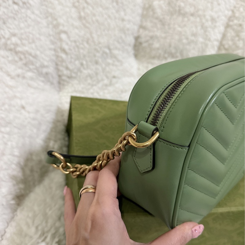 Gucci 牛油果🥑色馬蒙相機包（中號全配）-38