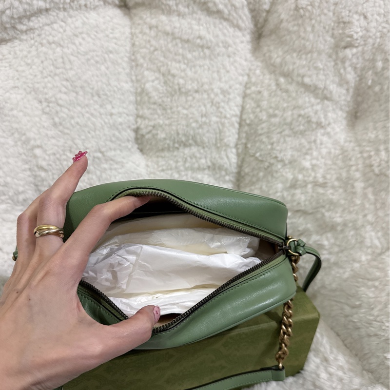 Gucci 牛油果🥑色馬蒙相機包（中號全配）-41