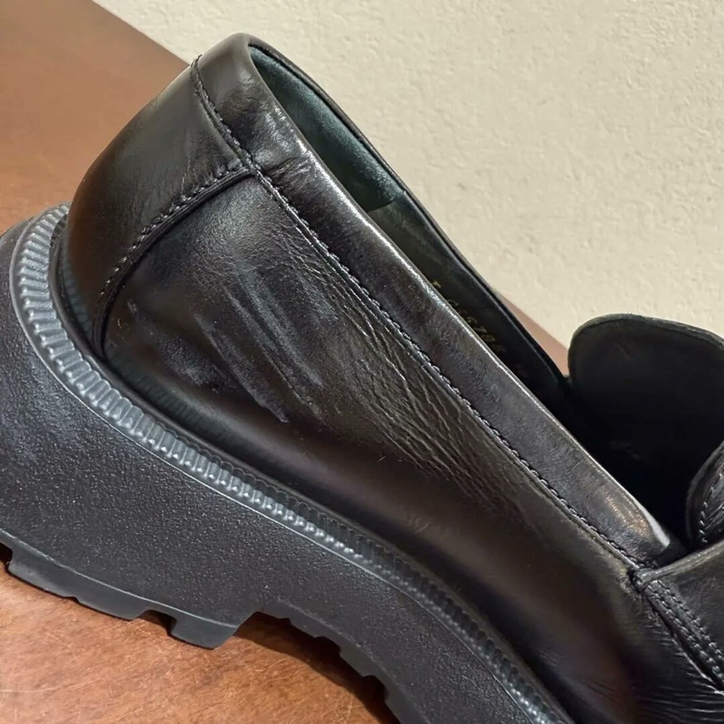 97新 Chanel 黑金字母logo厚底樂福鞋 36碼-14