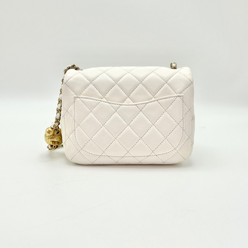 CHANEL 白金金球方胖子肩背斜背包17*13*7.5 98新配件塵袋保卡-6