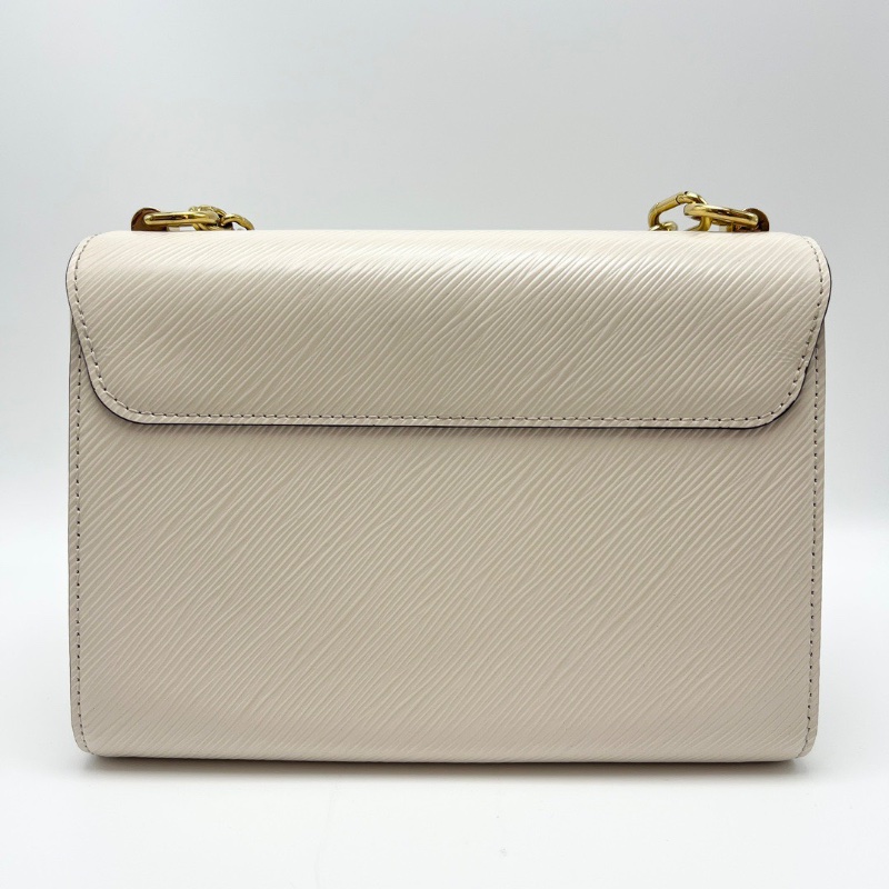 LV 白金twist中號水波紋  琺瑯鏈條肩背斜背芯片款23*17*9.5 98新配件鏡子塵袋-6