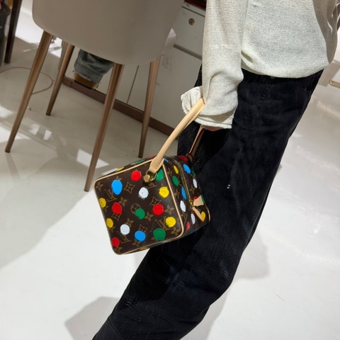 LV 草間彌生限定彩色波點骰子包芯片款15*15*15 全新閒置配件盒子塵袋購證