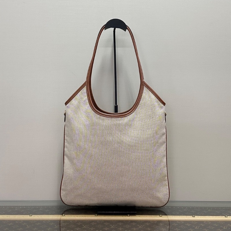 MIUMIU米白色帆布拼皮ivy 手提肩背托特包36*40 全新閒置配件塵袋-6