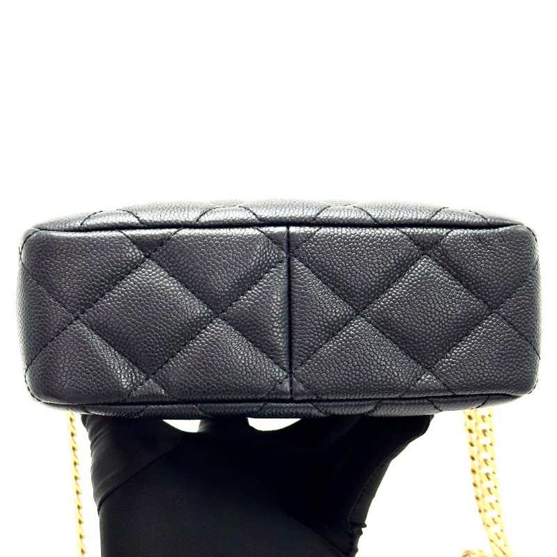 CHANEL黑金23P愛心 金球肩背斜背鏈條包 18*13*6 98新配件塵袋-3