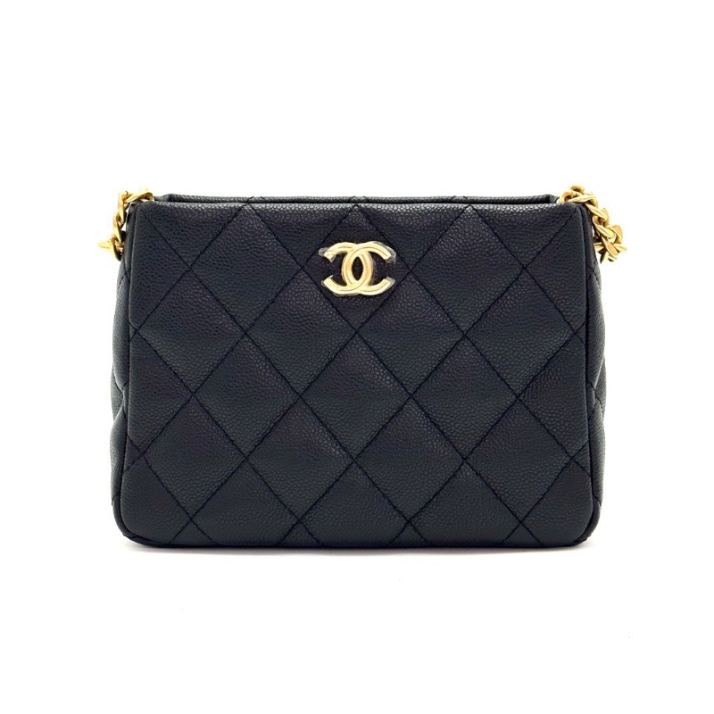 CHANEL黑金23P愛心 金球肩背斜背鏈條包 18*13*6 98新配件塵袋-5