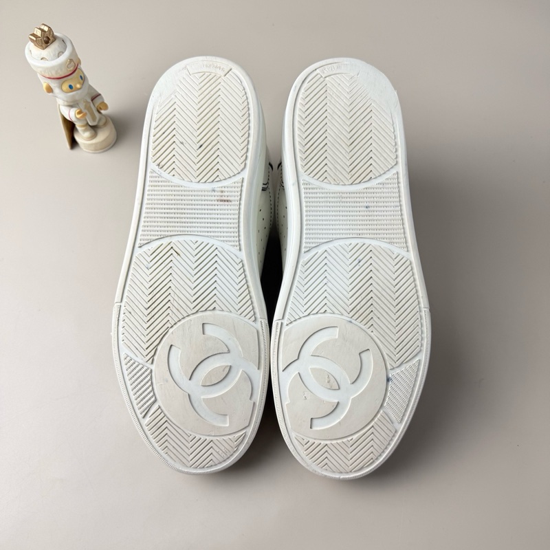 CHANEL/香奈兒 黑白字母系帶休閒鞋 39碼-6