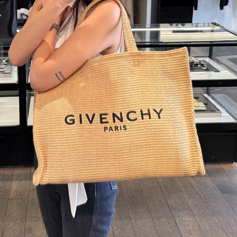 🎊新年特賣🧧Givenchy 中款 G-Tote 拉菲草風格托特包 米色-2