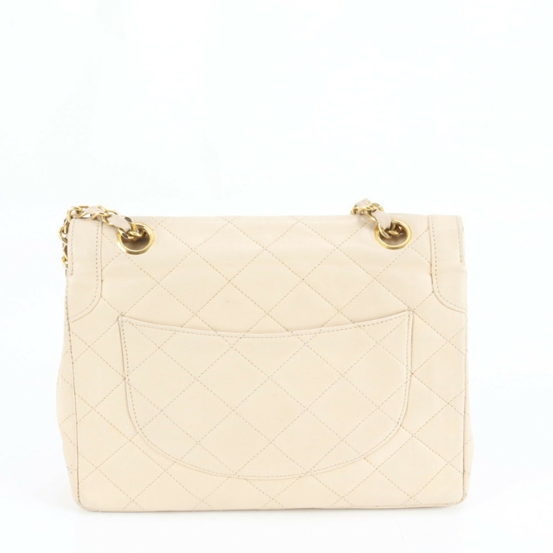香奈兒 Matelasse 羊皮兩用肩背包,米色,女士-3