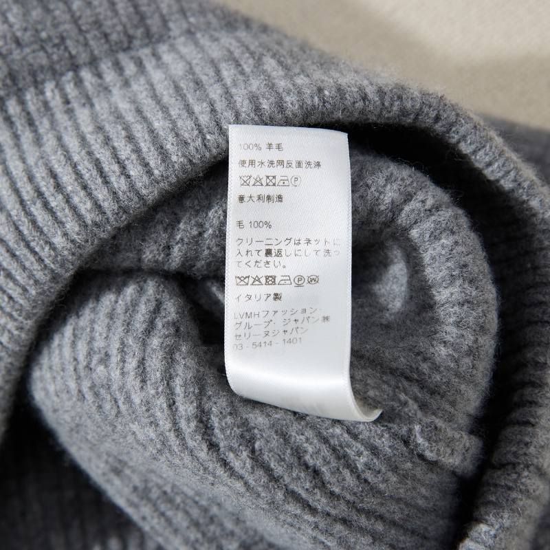 ❤️CELINE 灰色Logo款短連帽毛衣-10