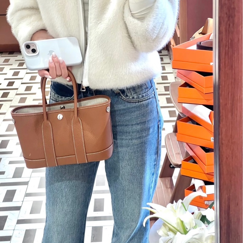 「M.Y精品」hermes 🐎 mini garden party mini gp 金棕 K 刻-2