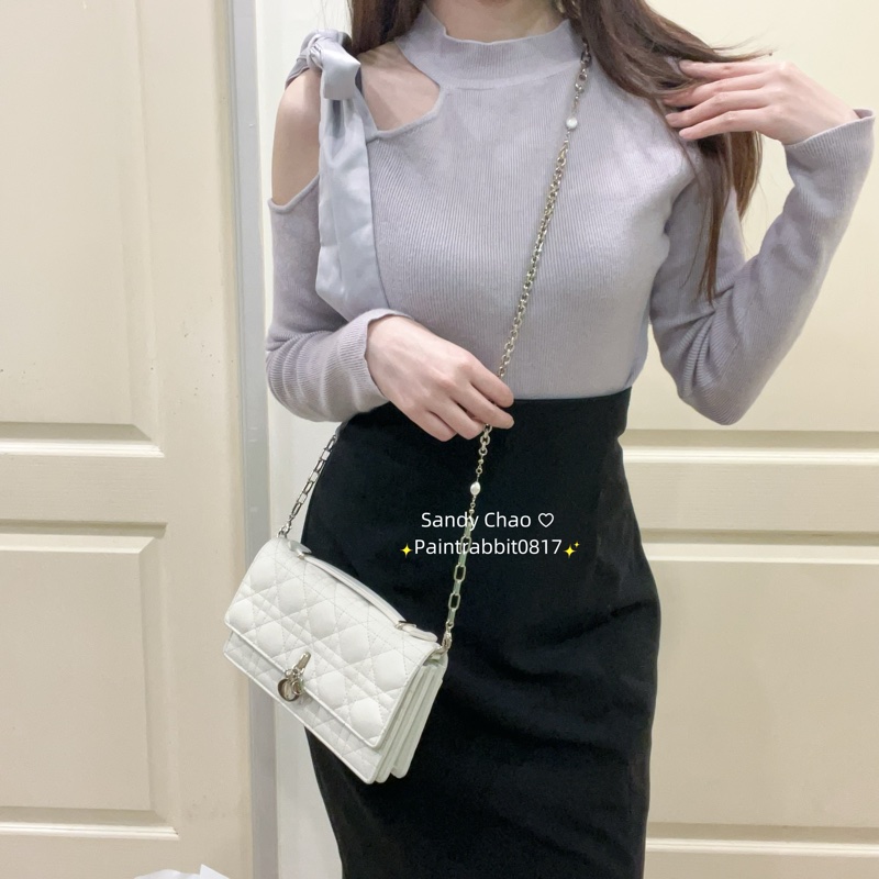 ෆ Dior Miss Dior Woc珍珠鏈條包-5