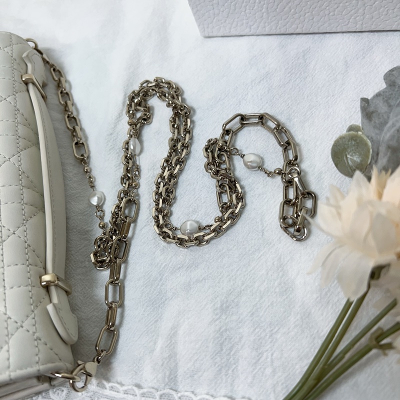 ෆ Dior Miss Dior Woc珍珠鏈條包-16